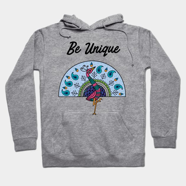 Peacock - Be Unique Hoodie by SuperrSunday